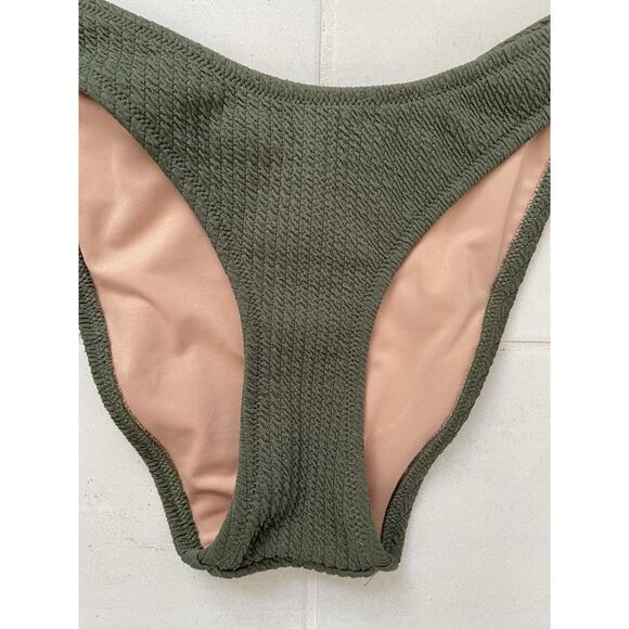 J. Crew Swim Bikini Swimsuit Textured Plunge Triangle Swimwear - Picture 4 of 12